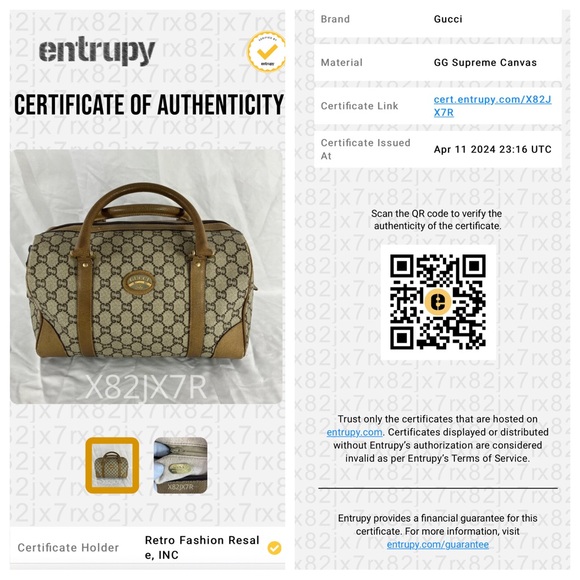 GUCCI Plus Beige Canvas/Tan Leather GG Monogram Boston Satchel Authenticated - Picture 3 of 16